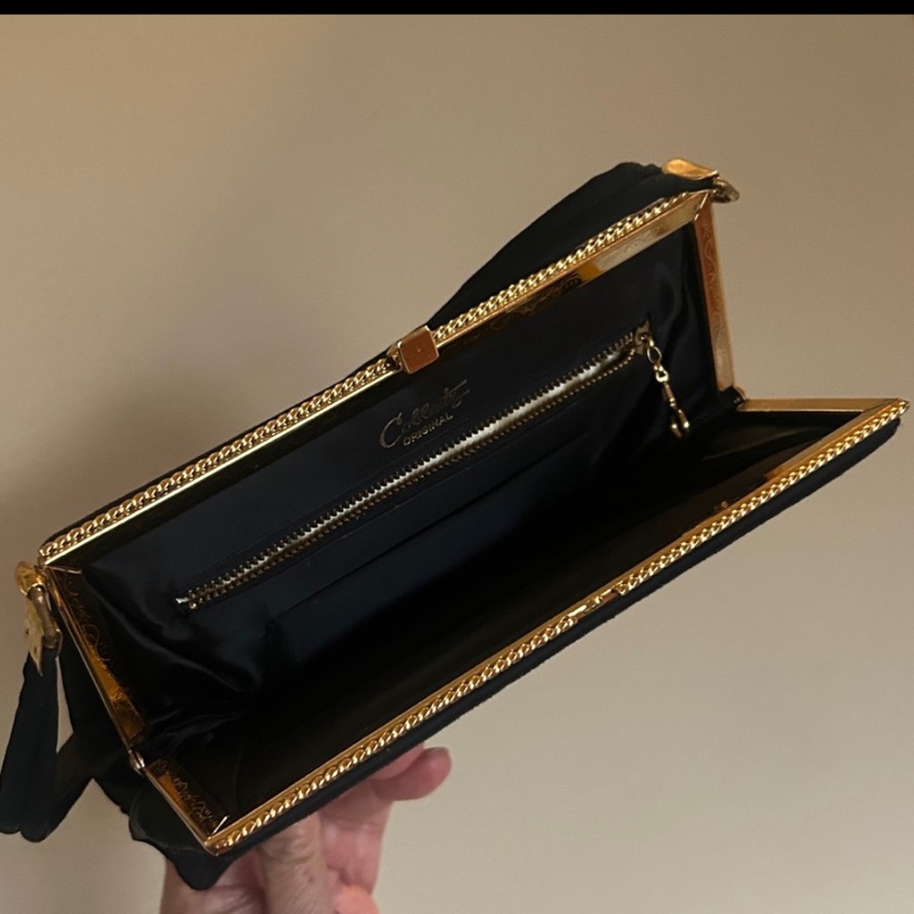 Vintage Coblentz Bag & JR USA Hand Bag Satin Gold Tone Hardware 1940’s & 50’s - Picture 6 of 17